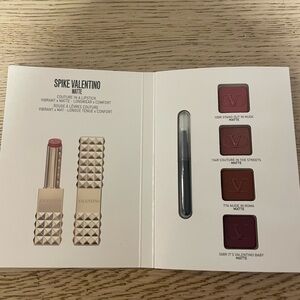 Authentic Valentino Spike Buttery Matte Lip Color Lipstick Card x3; 4x0.4g
